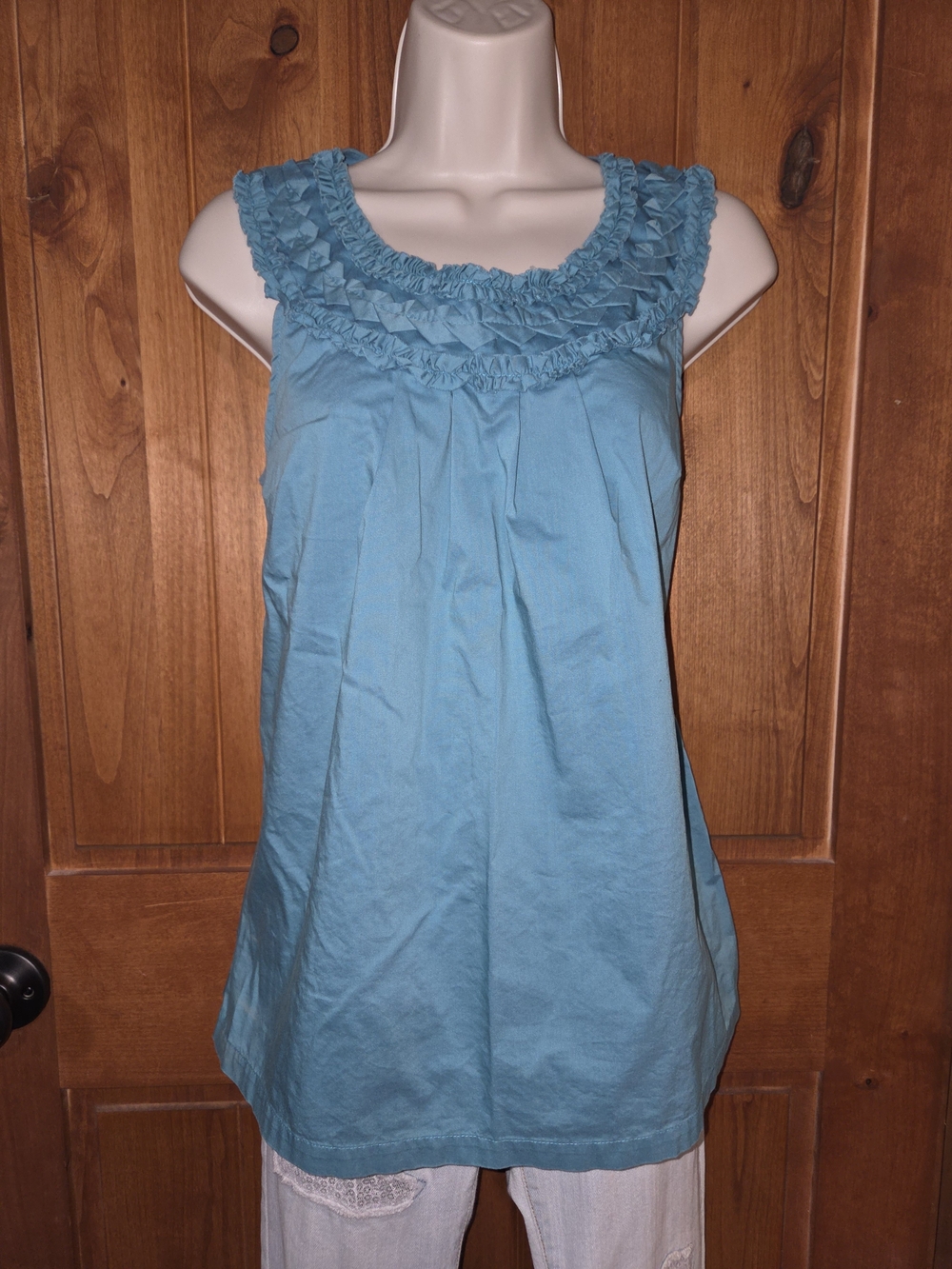 Mossimo Supply Co. Ruffle Scoop Tank - Teal